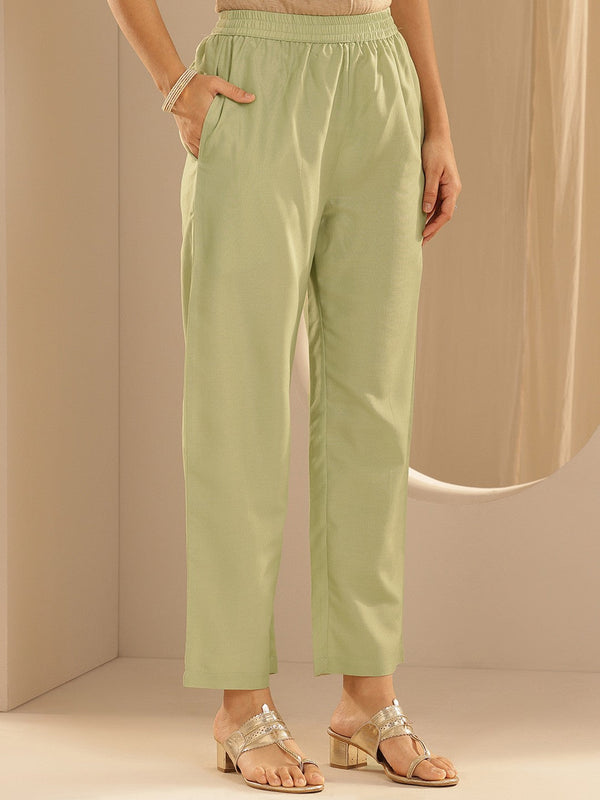 Women Ethnic Motifs Regular Kurta with Trousers & With Dupatta