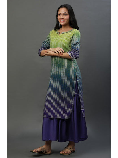 Purple Ombre Festive Short Kurta Sharara and Dupatta (Set of 3)