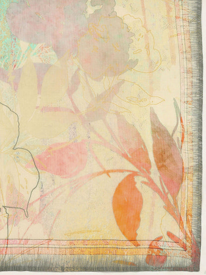 Women's Floral Sea Green Straight Kurta and Pant with Dupatta (Set of 3)