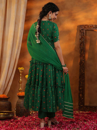 Padma Angrakha Kurta with Pant and Dupatta (Set of 3)