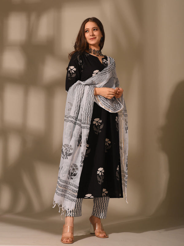 Black Handblock Suit (Set of 3)