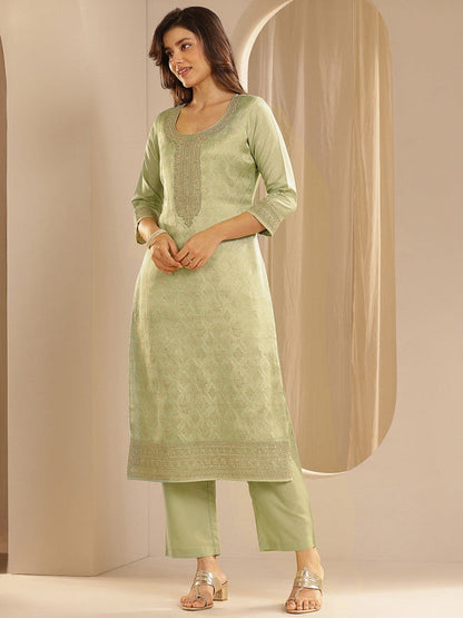 Women Ethnic Motifs Regular Kurta with Trousers & With Dupatta