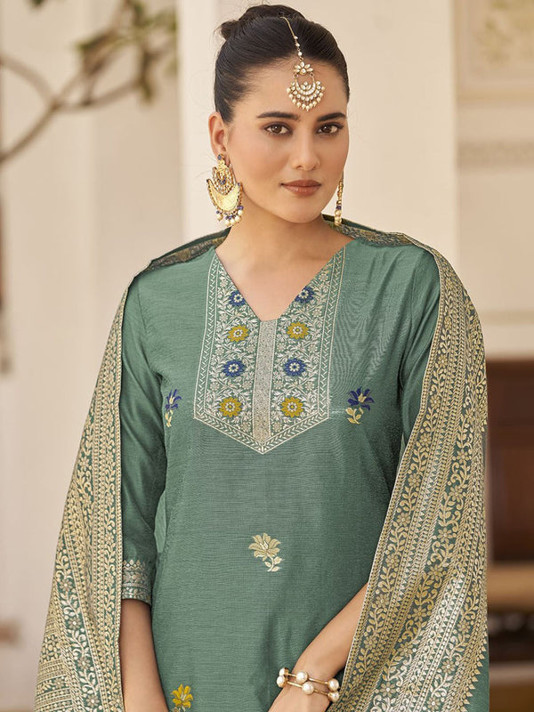 Women Regular Kurta with Trousers & With Dupatta